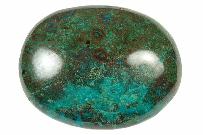 Polished Chrysocolla and Malachite Stone - Peru #250361